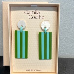 Camila Coelho | Mother Of Pearl Striped Earrings